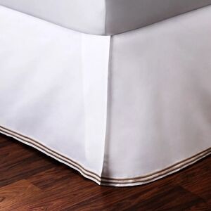 Hudson Park Collection Italian Percale Bedskirt Champagne Cotton White